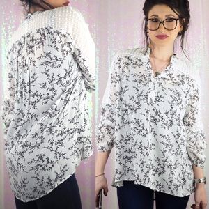 NWT Floral Long Tunic Blouse